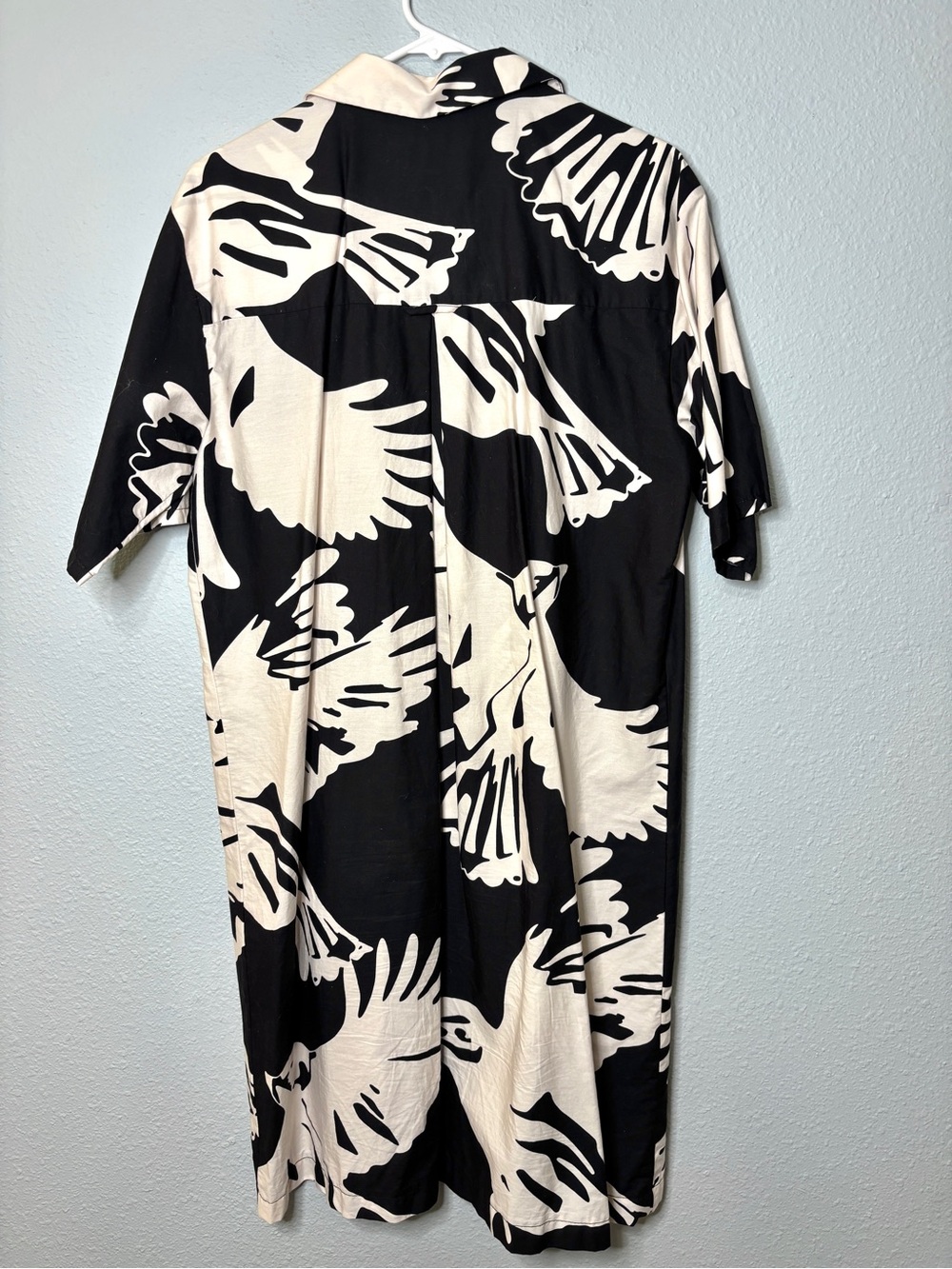 Maeve The Soren Shirt Dress *Altered Black Bird Print L - Picture 2 of 4